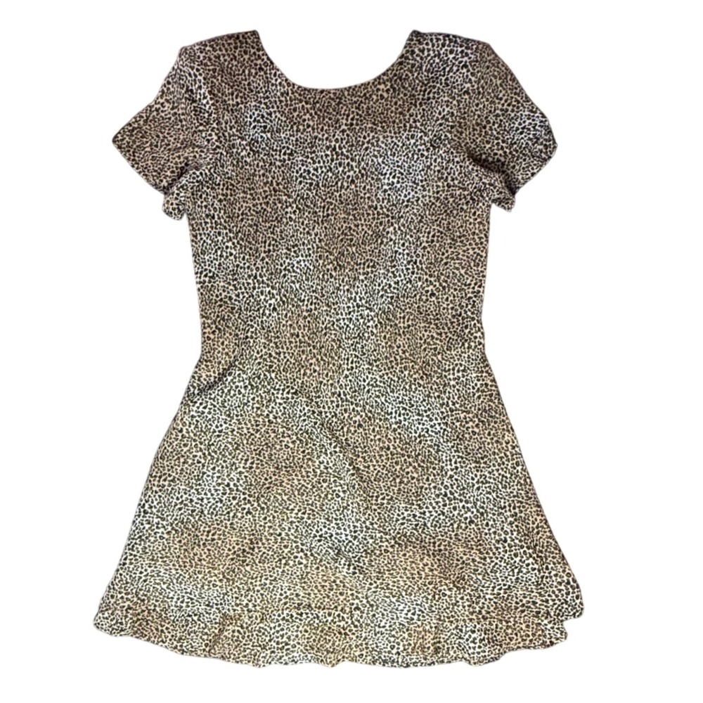 Jessica Howard Leopard Print Dress Short Sleeve Career Party Petite Size 12